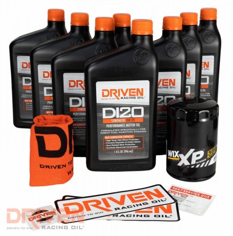 Driven Racing Oil Change Kits 20825K Engine Kits, Canister Filter, 0W20, Synthetic, 8 qts., Designed for GM Truck Engines, Chevrolet, 5.3L/6.2L Gen V, Kit