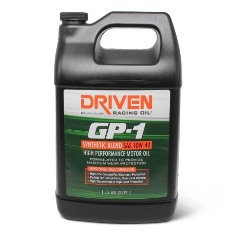 10w40 Driven Racing Oil GP-1 Synthetic Blend High Performance Motor 19408-4 Engine Oil, GP-1, Blend, 10W-40 Gallon, Set of 4