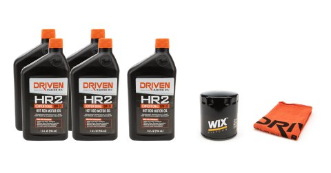 Driven Racing Oil Engine Change Kits 20500K Kit, Change/Fill 1964 - 1975 Chevrolet V8 265 - 454 CID 5 Quarts HR2 10W-30
