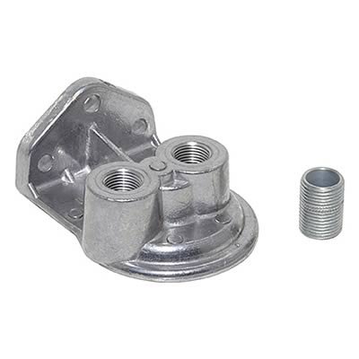 Perma-Cool Remote Oil Filter Brackets 1761 Mounting Bracket, Single, Aluminum, 3/8 in. NPT, Inlet/Outlet Ports Facing Up, Each