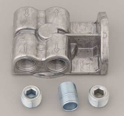 Perma-Cool Remote Oil Filter Brackets 1791 Mount, Single Filter, 1/2 in. NPT Inlet/Outlet, 3/4 in.-16 Thread Filter, Each