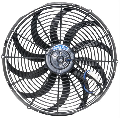16 Inch 1,650 CFM Perma-Cool Standard Electric Fan 18126 Fan, Single, in. Diameter, Puller, cfm, Plastic, Black, Each