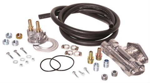 Perma-Cool Oil Filter Relocation Kits 10795 Kit, Dual Filter, 96 in. Length Hoses, Kit