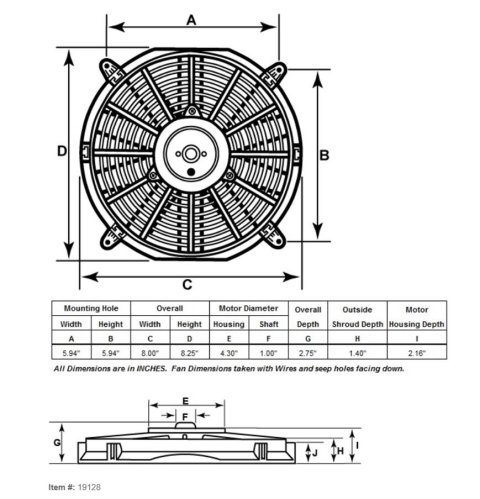 8 Inch 2,400 CFM Perma-Cool Standard Electric Fan 19128 Fan, Single, in. Diameter, Reversible, cfm, Black, Plastic, Each
