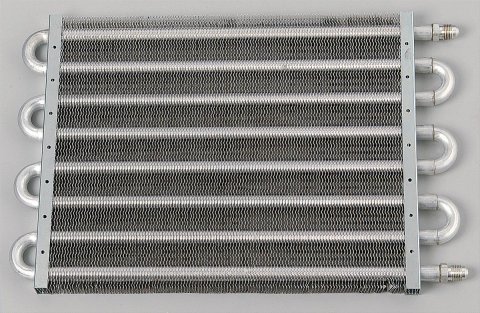 Perma-Cool Thin-Line Transmission Coolers 1024 Fluid Cooler, Transmission, Tube and Fin, Aluminum, Natural, 10 in. x 15 1/2 in. x 3/4 in., Each