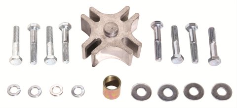 Perma-Cool Mechanical Fan Spacers 24100 Spacer, Aluminum, Natural, 1 in. Thick, 5/8 in. Pilot, Kit