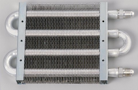 Perma-Cool Specialty Fluid Coolers 1009 Cooler, Power Steering, Tube and Fin, Aluminum, Natural, 5 in. x 7 1/2 in. x 3/4 in., Each
