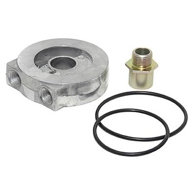 Perma-Cool Sandwich Oil Adapters 184 Adapter, Filter, Sandwich, Aluminum, Natural, 13/16-16 in. Thread, 3/8 in. NPT Inlet/Outlet, Each