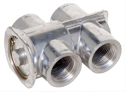 Perma-Cool Remote Mount Oil Thermostats 1071 Thermostat, Aluminum, Dual -10 AN Female Inlets, Dual -10 AN Female Outlets, Each