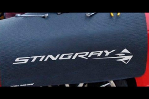 Fender Gripper Covers FG2018 Cover, Foam/Vinyl, Black, Corvette Stingray Logo, 22 in. x 34 in., Each