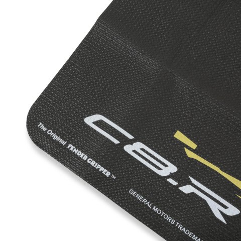 Fender Gripper Covers FG2081 Covers, Gripper, Black, Nylon Mesh, Foam Non Slip Backing, C8.R With Corvette Image, Logo, Chevy, Each