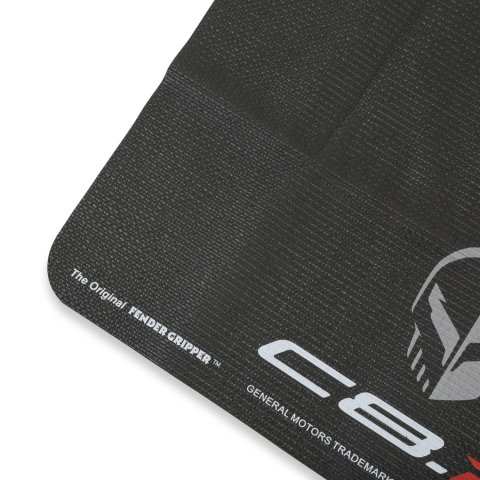 Fender Gripper Covers FG2082 Covers, Gripper, Black, Nylon Mesh, Foam Non Slip Backing, C8.R With Jake Image, Logo, Chevy, Each