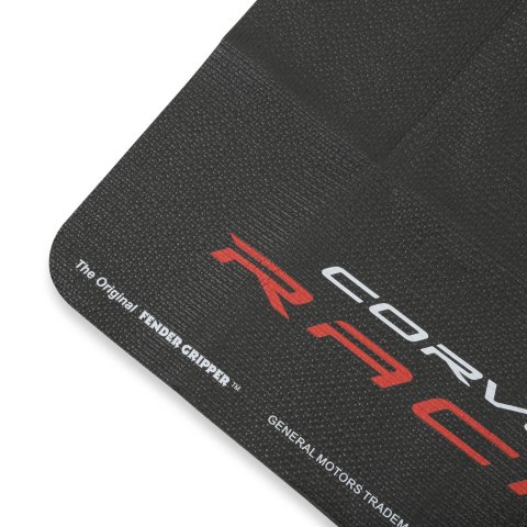 Fender Gripper Covers FG2084 Covers, Gripper, Black, Nylon Mesh, Foam Non Slip Backing, Corvette Racing Logo, Chevy, Each