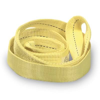 Superwinch Tow Straps 2302284 Strap, Nylon, Yellow, 1.0 in. Width, 8.0 ft. Length, 1,600 lb. Rating, Loop Ends, Each