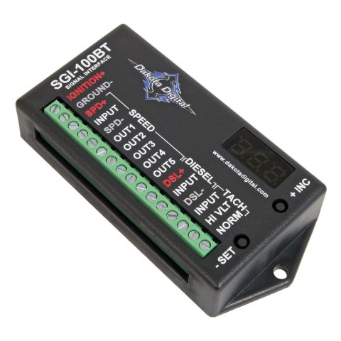 Dakota Digital Universal Speedometer and Tachometer Interfaces SGI-100BT Gauge Control Module, Tachometer, Electrical, LED Display Programmable Buttons, Bluetooth Capable, Each