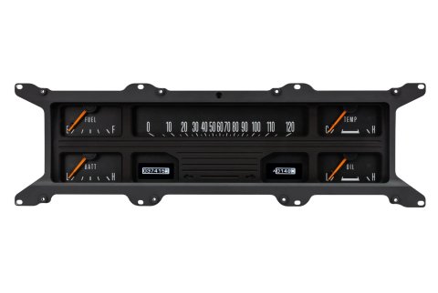 Dakota Digital RTX Direct-Fit Gauge Kits for 1967-1972 F-100, F-250, F-350 - RTX-67F-PU-X Kit, Direct Fit, RTX, Analog/Digital, Black Face, White/Multicolor Illuminated Numbers, Orange Pointer, Ford, Kit