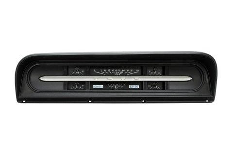 Dakota Digital VHX Series Direct-Fit Analog Gauge Systems VHX-67F-PU-K-W Kit, Direct Fit, VHX, Analog, Black Face, White Numbers, White Pointer, Ford, Kit