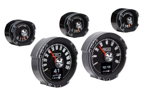 Dakota Digital RTX Direct-Fit Gauge Kits for 1967-1968 MUSTANG - RTX-67F-MUS-X Kit, Series, Analog/Digital, Black, White/Multicolor Numbers, Ford, Kit