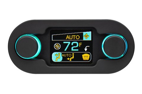 Dakota Digital Gen-IV HDX Climate Control Systems DCC-4000-K-K Panel, Control, HDX-Style, Black Alloy, Kit