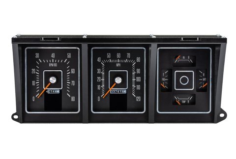 Dakota Digital RTX Direct-Fit Gauge Kits RTX-73F-PU-X Kit, Direct Fit, RTX, Analog, Black Face, White/Multicolor Illuminated Numbers, Red Pointer, Ford, Kit