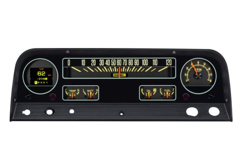 Dakota Digital RTX Direct-Fit Gauge Kits RTX-64C-PU-X Kit, Direct Fit, RTX, Analog/Digital, Black Face, White/Multicolor Illuminated Numbers, Orange Pointer, Chevy, Kit