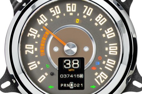 Dakota Digital RTX Direct-Fit Gauge Kits RTX-47C-PU-X Kit, Direct Fit, RTX, Analog/Digital, Black Face, White/Multicolor Illuminated Numbers, Orange Pointer, for 5.2 in. Hole, Chevy, GMC, Kit