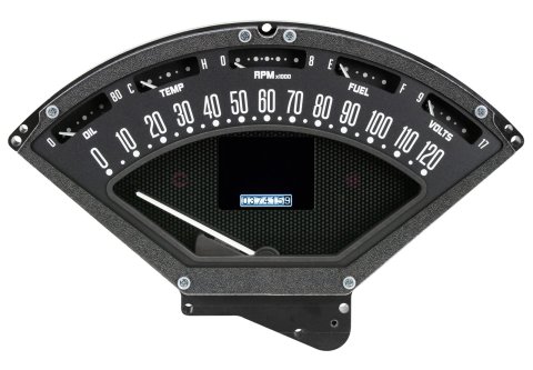 Dakota Digital RTX Direct-Fit Gauge Kits RTX-55C-X Kit, Direct Fit, RTX, Analog/Digital, Black Face, White/Multicolor Illuminated Numbers, White Pointer, Chevy, Kit