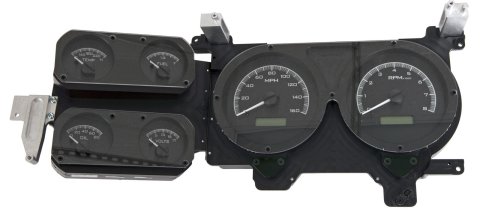Dakota Digital VHX Series Direct-Fit Analog Gauge Systems VHX-73C-PU-K-B Kit, Direct Fit, VHX, Analog, Black Face, White/Blue Illuminated Numbers, White/Blue Illuminated Pointer, Chevy, GMC, Kit