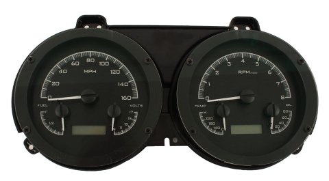 Dakota Digital VHX Series Direct-Fit Analog Gauge Systems for 1967 CAMARO - VHX-67C-CAM-K-W Kit, Direct Fit, VHX, Analog, Black Face, White Numbers, White Pointer, Chevy, Kit