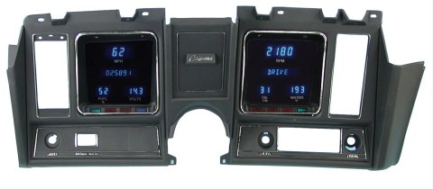 Dakota Digital Reproduction Instrument Bezels for 1969 CAMARO - ICM-69C-CAM Gauge Mounts, Cluster Bezel, Dual, Black, Chevy, Each