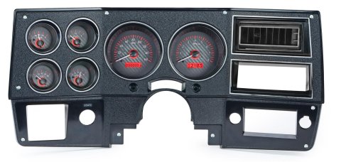 Dakota Digital VHX Series Direct-Fit Analog Gauge Systems VHX-73C-PU-C-R Kit, Direct Fit, VHX, Analog, Carbon fiber Face, White/Red Illuminated Numbers, White/Red Illuminated Pointer, Chevy, GMC, Kit