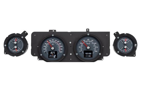 Dakota Digital RTX Direct-Fit Gauge Kits for 1969-1970 MUSTANG - RTX-69F-MUS-X Kit, Direct Fit Analog, RTX, Black Face, White/Multicolor Number, Orange Pointer, Ford, Kit