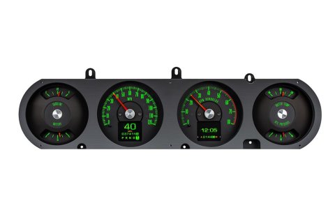 Dakota Digital RTX Direct-Fit Gauge Kits for 1964-1967 GTO - RTX-64P-GTO-X Kit, Direct Fit, RTX, Analog/Digital, Black Face, White/Multicolor Illuminated Numbers, Orange Pointer, Pontiac, Kit