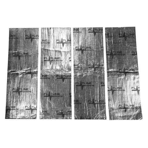 Flatline Barriers Complete Insulation and Sound Dampening Kits FB12 Heat Barrier Deadening Mats, Universal, Adhesive Backed, 12 in. x 36 in., Set of 4