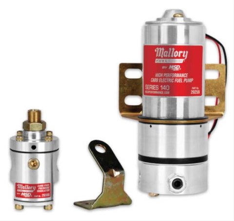 Mallory Comp Pump Fuel Pumps 29209 Pump, Electric, Pro 140 Series, External, Includes Non-Bypass Regulator, 4-12 psi., Universal, Kit