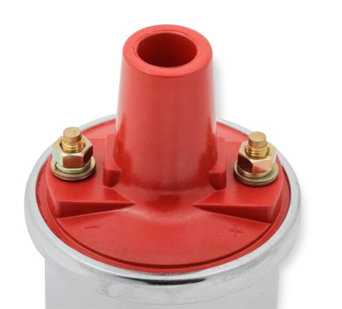 Mallory Canister Style Ignition Coils 29219 Coil, Canister, Round, Oil Filled, Chrome, 40,000 V, Each