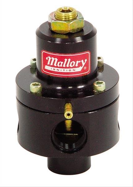 Mallory Universal Fuel Pressure Regulators for Injection 29389 Regulator, Black Anodized, 30-100 psi, Universal, Each