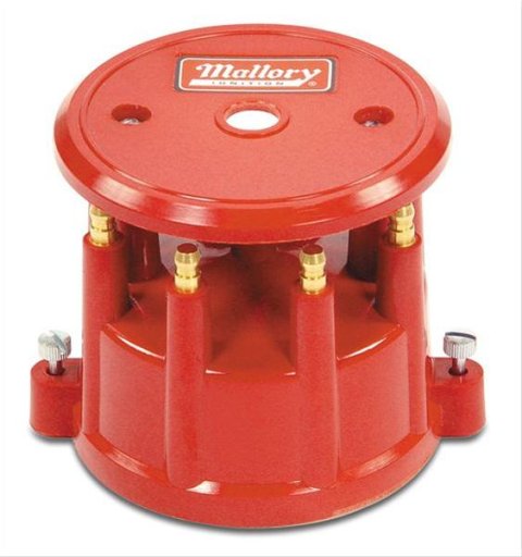 Mallory Distributor Caps 208M Cap, Male/HEI-Style, Red, Screw-Down, 32, 42 Series, V8, Each