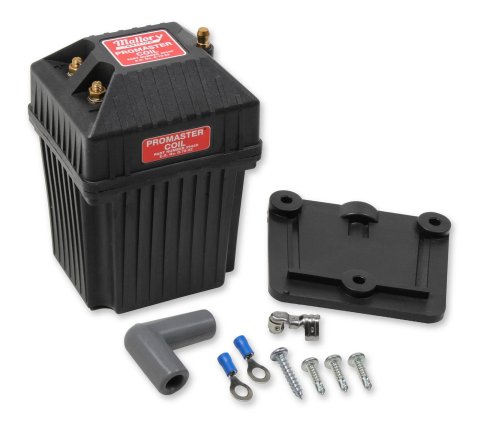 Mallory Promaster Classic Series Coils 29440 Ignition Coil, Classic, E-Core, Square, Oil Filled, Black, 55,000 V, Each