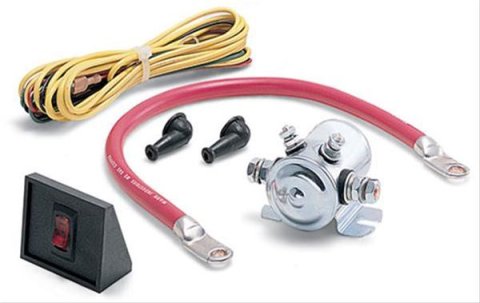 Warn Power Interrupt Kits 62132 Kit, Solenoid, Switch, Cable, Wiring, 100 Amp Rating/600 Amp Rush, Kit