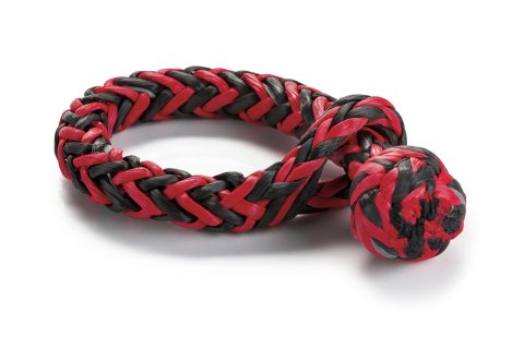 Warn Spydura Soft Shackles 102559 Tow Shackles, Shackles, 29,700 lbs. Load Rating, High Modulus Polyethylene, Black/Red, Each