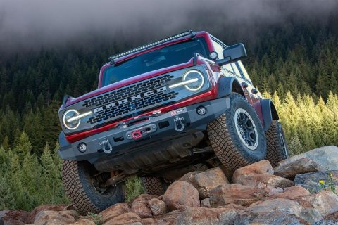 Warn Elite Series Front Bumpers for 2021 BRONCO - 107870 Bumper, Series, Fabricated, Steel, Black Powdercoated, Front, Ford, Each