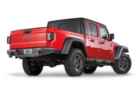 Warn Elite Series Rear Bumpers for 2020-2021 GLADIATOR, 2018-2021 WRANGLER - 106300 Bumper, Series, Fabricated, Steel, Black Textured Powdercoated, Jeep, Rear, Each