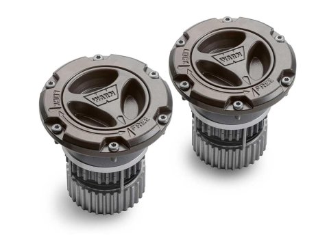 Warn Premium Manual Hubs 108325 Locking Hubs, Manual, Premium, Steel, Argent, Black Dial, Ford, Pair