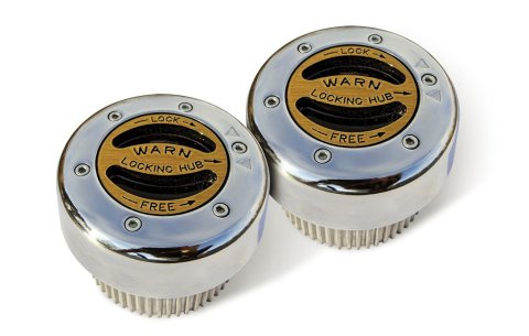 Warn Premium Manual Hubs 38826 Locking Hubs, Manual, Premium, Aluminum, Chrome, Chevy, GMC, Dodge, Ford, Pair