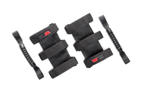 Warn Rubber Grip Grab Handles for 2007-2021 WRANGLER, 2018 WRANGLER JK - 102653 Bars and Handles, Handles, Nylon/Rubber, Black, Jeep, Pair