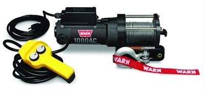 1,000 lbs. Warn 1000AC Winch 80010 Winch, 1000AC, Electric, 120 V, Rating, Hawse Fairlead, 43 ft. Cable Length, Wired Remote, Each