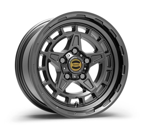 Warn Epic Diamond Cutter Gunmetal Wheels 17x8.5 Wheel, Cutter, Gunmetal, Gloss, Aluminum, 17 in. x 8.50 in., 5 x 5 in. Bolt Circle, 4.75 in. Backspace, Each