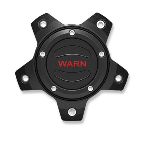 Warn Wheel Center Caps 106683 Cap, Bolt-On, Plastic, Black/Red, Logo, Each