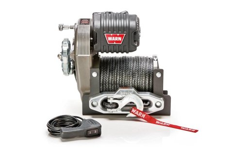 10,000 lbs. Warn M8274 Winch 106175 Winch, Electric, 12 V, lb., Roller Fairlead, 125 ft. Synthetic Line, 12 ft. Wired Remote, Each